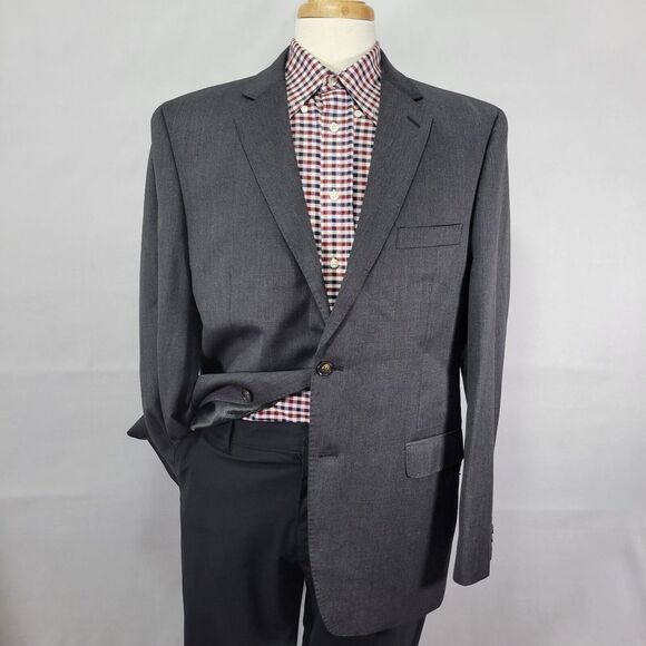 Lauren Ralph Lauren Men's Sport Coat Blazer Two Button CH‎ Gray Wool Twill 44R